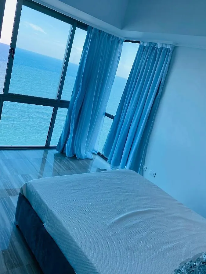 Vista Al Mar Habitacion Privada Coral En Malecon Santo Domingo 1-829-343-1001 Appartamento